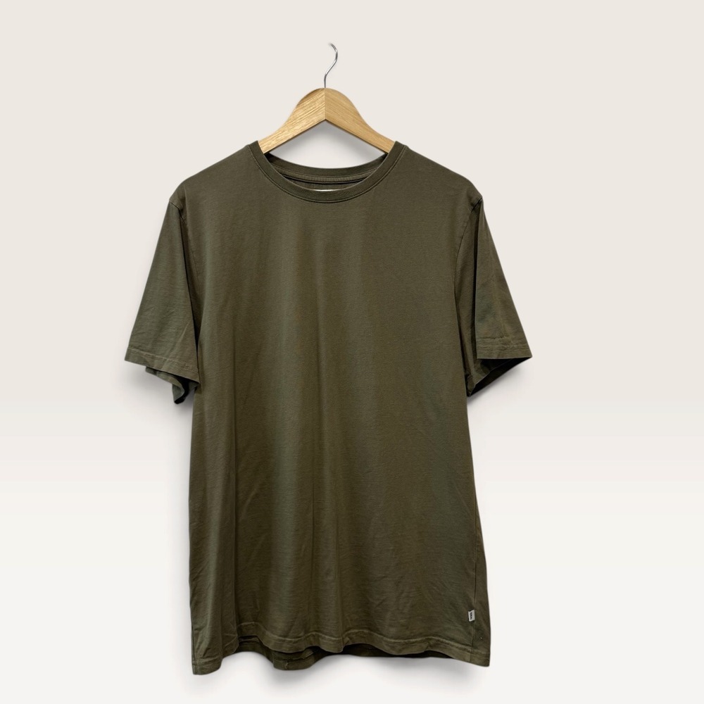 Wax London Mens Olive Green Cotton Crew Neck Short Sleeve T-Shirt Size L